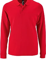 SOL'S Perfect LSL Men Pánske piqué polo s dlhým rukávom 25.2087 červené
