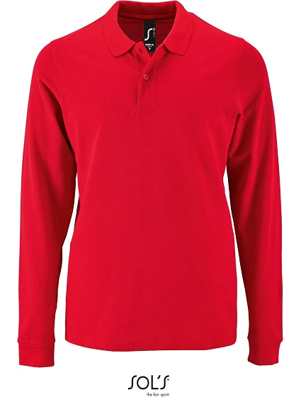 SOL'S Perfect LSL Men Pánske piqué polo s dlhým rukávom 25.2087 červené SOL'S Perfect LSL Men Pánske piqué polo s dlhým rukávom 25.2087 červené