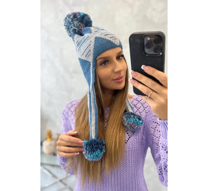 Dámska ušianka Eunika K322 denim