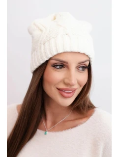 Čiapka s fleecom Sylwia K244 ecru