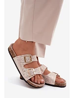 Dámské pantofle s ozdobami Zlaté model 22125803 - Boto