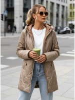 Dámská prošívaná přechodová bunda velbloudí barvy Dstreet model 21996000 - FashionStreet