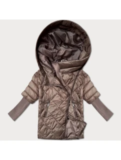 Dámska pletená bunda s rukávmi Minority Light Brown (M2-6701-305)