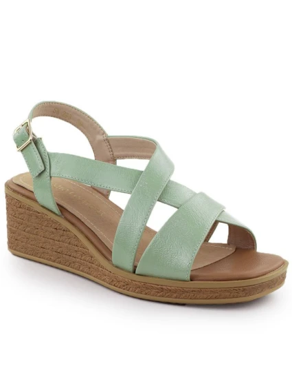 Zelené lakované dámske sandále na platforme Sergio Leone SK298 Zelené lakované dámske sandále na platforme Sergio Leone SK298