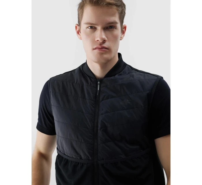 Pánska čierna bežecká vesta Primaloft eco 4F