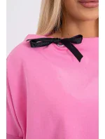 Oversize mikina s asymetrickými bokmi svetlo ružová Oversize mikina s asymetrickými bokmi svetlo ružová