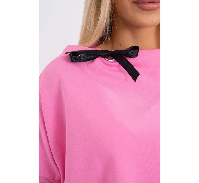 Oversize mikina s asymetrickými bokmi svetlo ružová Oversize mikina s asymetrickými bokmi svetlo ružová