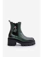 Kožené Zateplené Boty S Dekorací model 21673735 - Zazoo