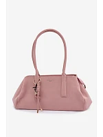 Eko semišová kabelka s přívěskem Růžová model 22111612 - Flora&Co