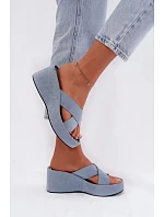 Dámske semišové ponožky G517 modré - Joalice Paris