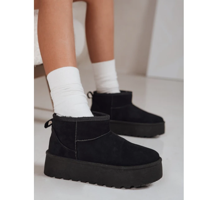 Dámské černé semišové sněhule Dstreet model 21994461 - FashionStreet