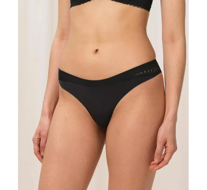 Dámská tanga Aura Spotlight High Leg string černá - TRIUMPH