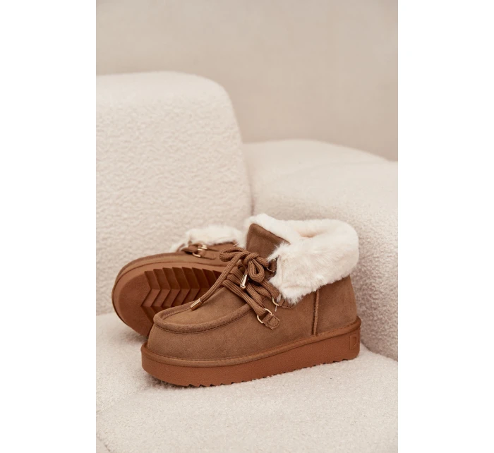 D.Franklin dámske snežnice z prírodného semišu - ťava D.Franklin dámske snežnice z prírodného semišu - ťava