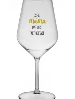 JSEM MÁMA, DVĚ DECI FAKT NESTAČÍ - čirá nerozbitná sklenice na víno 470 ml