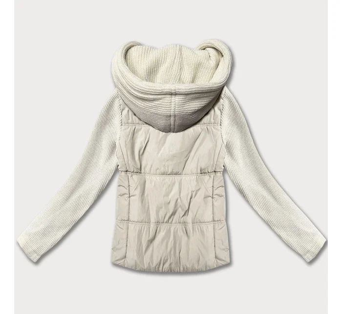 Dámská bunda v barvě ecru s rukávy Miss model 21061440 - Miss TiTi