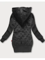 Dámska bunda s kapucňou v grafitovej farbe LHD (AMG-162A)