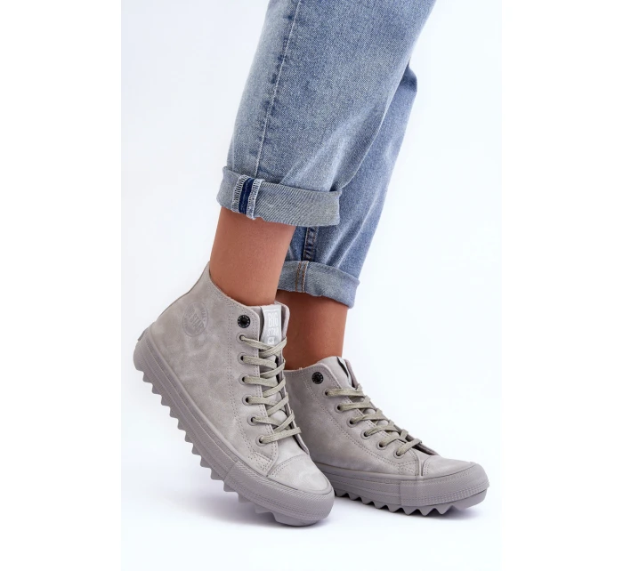 Dámské Tenisky Big Star Vysoké Zateplené Šedé model 21595615 - Big Star Shoes Dámské Tenisky Big Star Vysoké Zateplené Šedé model 21595615 - Big Star Shoes