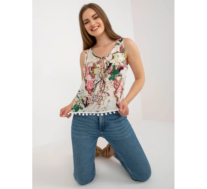 Blúzka AT BZ 2202B.70 biele a zelené