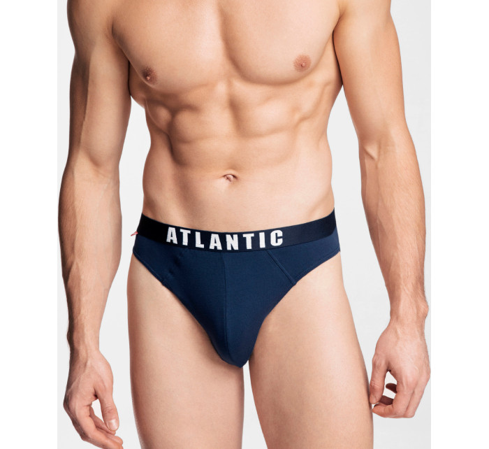 Pánske športové nohavičky ATLANTIC 3Pack - námornícka modrá