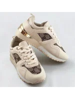 Béžové dámske tenisky adidasky so zvýšenou podrážkou (666-21)