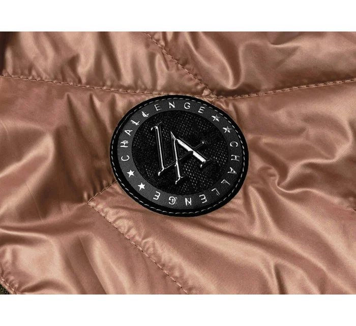 Prešívaná dámska vesta v karamelovej farbe (B8127-14)