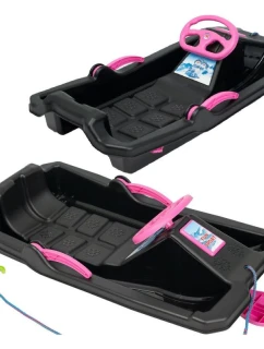 PLASTOVÉ SLÍŽKY S MOSTÍKOM A OVLÁDAČOM ADAŚ 84x43x25CM ČIERNE S ČERVENOU FARBOU