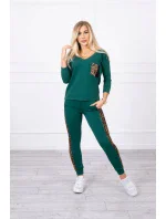 Sada s leopardím potiskem zelená