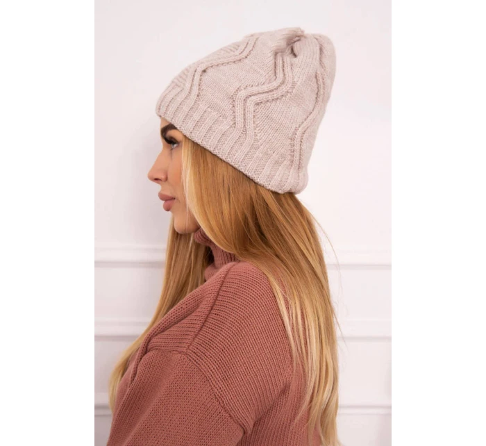 Fleecová čiapka Sylwia K244 light beige