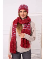 Dámska súprava so šatkou Anika K304 červená Dámska súprava so šatkou Anika K304 červená