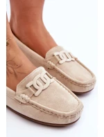 Dámské módní semišové mokasíny Bežové model 21625619 - Boto Dámské módní semišové mokasíny Bežové model 21625619 - Boto