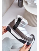 Niskie Śniegowce Na Grubej Podeszwie D.Franklin DFSH371010 Srebrne