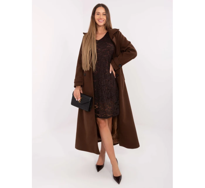 Sukienka MI SK model 21768475 brązowy - FPrice Sukienka MI SK model 21768475 brązowy - FPrice