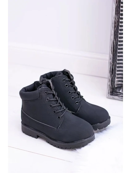 práškové černé teplé Dětské boty traper Dexter práškové černé teplé Dětské boty traper Dexter