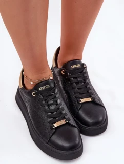 Dámske kožené tenisky ECO Big Star - čierne