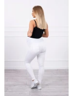 Dámské těhotenské džínové kalhoty model 18837923 Bílá - Kesi