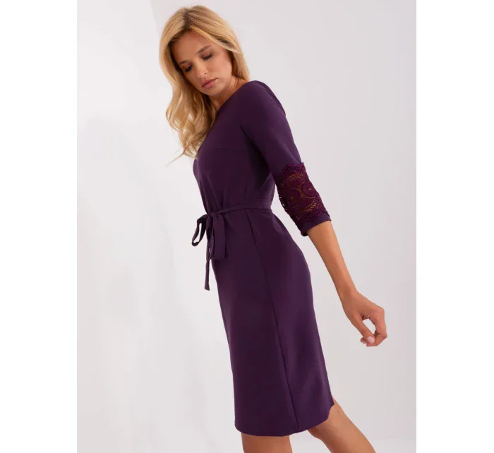 Dámské šaty LK SK model 18972776 Tmavě fialová - FPrice