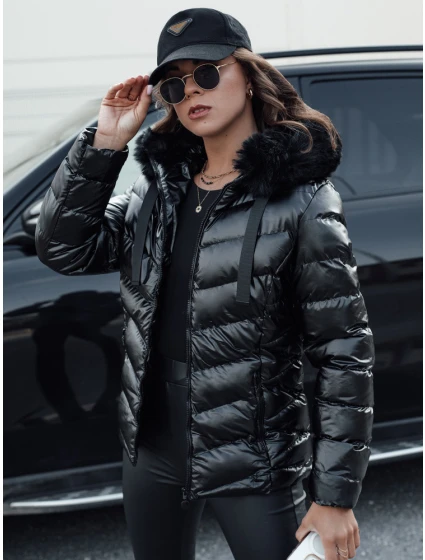 Dámska prešívaná zimná bunda s kapucňou MIRIAL čierna FashionStreet TY4574 Dámska prešívaná zimná bunda s kapucňou MIRIAL čierna FashionStreet TY4574