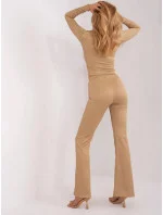 Dvojdielna rebrovaná súprava v ťavej farbe (779)