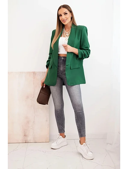 Sako s klopami elegantní zelené