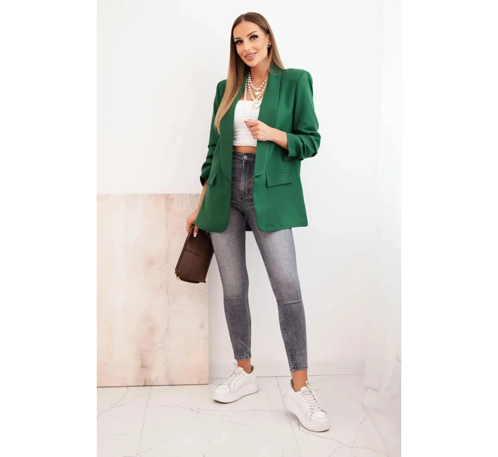 Bunda s klopami elegantná zelená