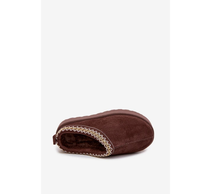 Dětské mládežnické sněhule s výšivkou na platformě čokoládové Jolisse Dětské mládežnické sněhule s výšivkou na platformě čokoládové Jolisse