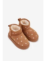 Dětské sněhule zdobené květinami Camel model 21786800 - Boto