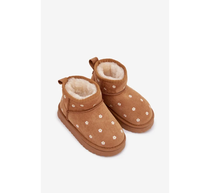 Dětské sněhule zdobené květinami Camel model 21786800 - Boto