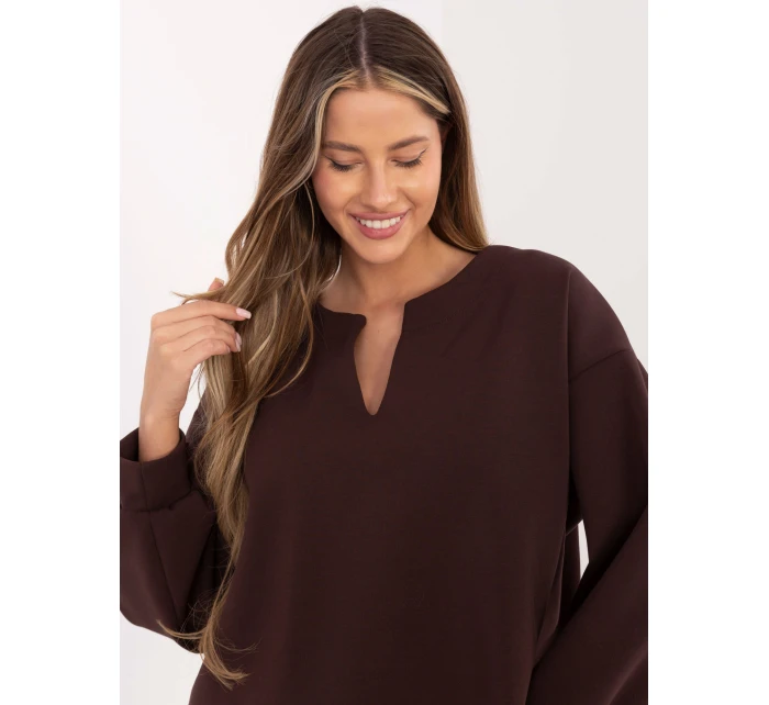 Mikina MJ BL H2412.26 tmavohnedá