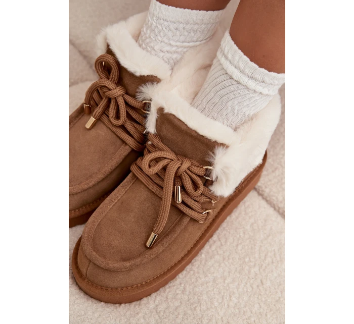 D.Franklin dámske snežnice z prírodného semišu - ťava D.Franklin dámske snežnice z prírodného semišu - ťava