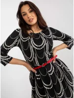 Dámské šaty LK SK model 20190964 Černá s bílou - FPrice