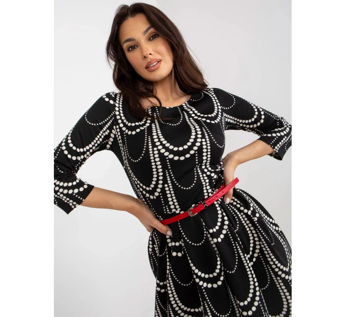 Dámské šaty LK SK model 20190964 Černá s bílou - FPrice