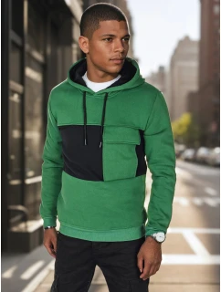 Pánská mikina s kapucí tmavě zelená Dstreet model 21986051 - FashionStreet