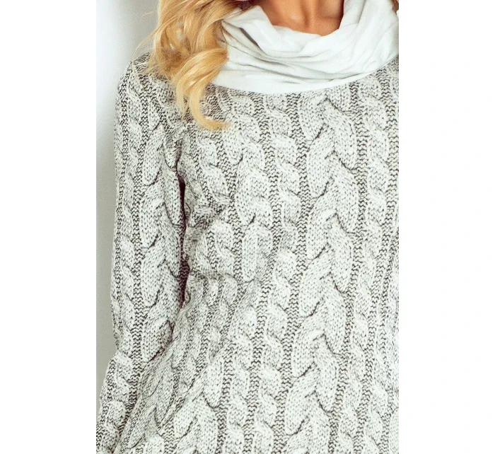 Dámske pletené šaty s rolákom a vreckami model 4976648