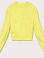 Dámska tenká krátka mikina žltá (8B938-33)